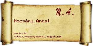 Mocsáry Antal névjegykártya